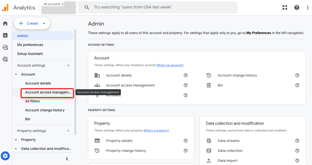 GA4 Account Access GA4 Account Access