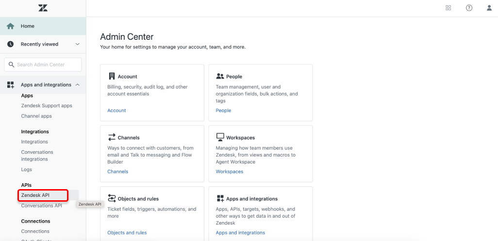 Zendesk API Zendesk API