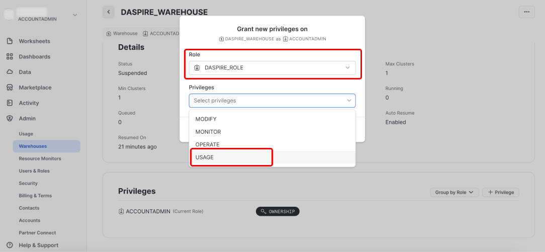 Snowflake New Warehouse Privilege Snowflake New Warehouse Privilege